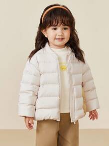 mini bala Boys Girls Down Coat Winter Cute Warm Jacket - Light Khaki - View 1
