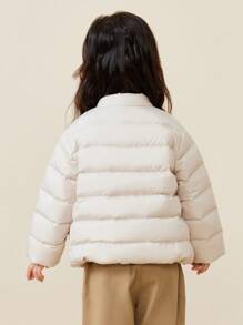 mini bala Boys Girls Down Coat Winter Cute Warm Jacket - Light Khaki - View 3
