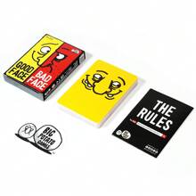 好脸坏脸纸牌游戏适合家庭的搞笑派对旅行游戏、棋盘游戏、游戏、纸牌游戏 - 黑色 - 查看 5