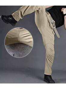 Pantalones tácticos con diseño de múltiples bolsillos, funcionalidad y estilo combinados para adaptarse a cualquier entorno - Caqui - Ver 3