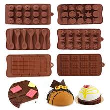 Bộ 12 khuôn sô cô la DIY làm bánh quế, bánh pudding, dụng cụ nướng, trang trí bánh, dụng cụ nhà bếp - Nhiều màu - Xem 1