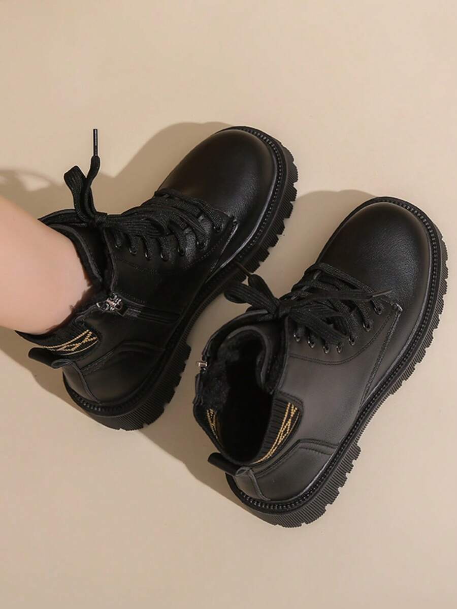 Fashionable Sexy Versatile High Heel Platform Boots, Chunky Heel