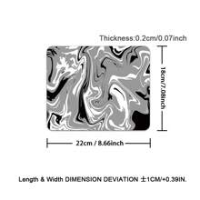 Fluid Pattern Gaming Mouse Pad For Desk,Desk Mat With Non-Slip Base,Large Mouse Pad Gaming Mousepad, Mouse Mat Desk Pad With Seamed Edges Mousepad For Gaming,Home,Black-Gray