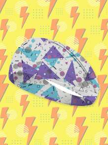 1 pieza Diadema ancha estampada de estilo vintage de los 80 para mujer, banda deportiva elástica y transpirable para hacer ejercicio, accesorio para el cabello antideslizante para vacaciones, pañuelo elegante para mujer, diadema suave para outfits de verano - Multicolor - Ver 17