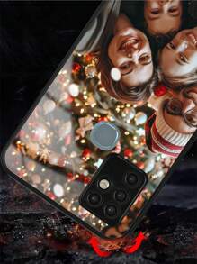 1 pieza Funda de teléfono de cristal de alta definición personalizada con foto compatible con Apple iPhone 16 Pro Max / Samsung S24 Ultra / Redmi / / OnePlus y otros modelos