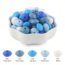 100Pcs/Lote Contas de Lentilha de Silicone 12mm Contas Espaçadoras Soltas Para DIY Caneta Pulseira Jóias Chaveiro Fazendo Decoração Acessório Etc
