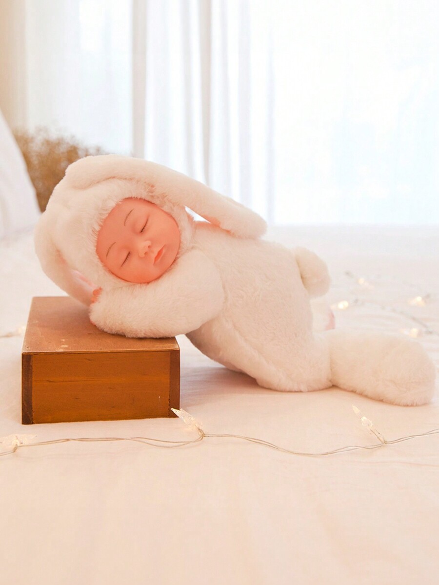 1pc Plush Sleeping Doll, Cute Sleeping Doll Plush Doll, Realistic