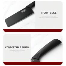 Black Five-Piece Stainless Steel Kitchen Knife Set With Knife Sheath, Household Chef Knives For Dormitory, Baby Food, Fruits