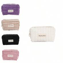 1 túi đựng đồ trang điểm hình chữ nhật, túi đựng đồ du lịch di động, dung tích lớn, hộp đựng bút chì đa năng cho học sinh - Nhiều màu - Xem 11