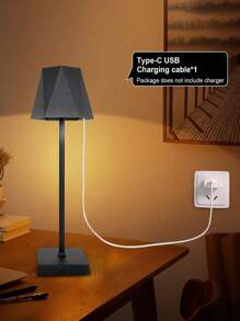 1 luminária de mesa moderna e minimalista, luz de acampamento portátil recarregável, controle de toque, regulável em 3 cores, iluminação suave e agradável aos olhos, adequada para quarto, sala de estar, sala de jantar, camping, café, etc.