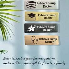 Personalized Name Badges, Magnetic Name Tag For Work, Name Plate Tag, Engraved Staff Badge, Staff ID Tags, Nurse Doctor Name Tag, Employee Gifts Back To School Winter Gift Ideas Boy Girl Valentine's Day - Multicolor - View 5