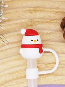 3/6 chiếc mũ tiệc theo chủ đề Giáng sinh hoạt hình dễ thương, vỏ ống hút bằng silicon, vỏ ống hút chống bụi, vỏ ống hút chống bụi, đồ trang trí ống hút hoạt hình dễ thương (không bao gồm ống hút) trang trí phòng tại nhà, nhà bếp, trang trí tiệc Giáng sinh, đồ dùng cho tiệc, đồ trang trí ngày lễ, trang trí bàn nhà hàng - Nhiều màu - Xem 7