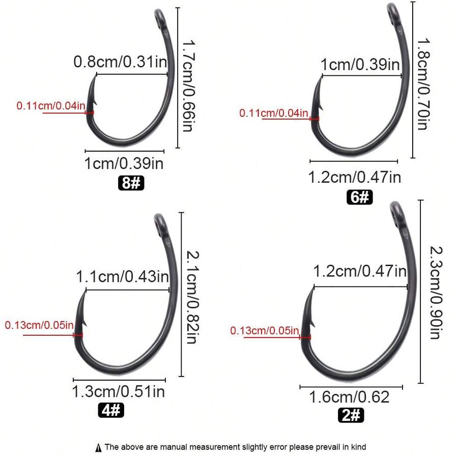 10pcs Carp Fishing Hooks Barbed Hooks Carp Beak Hook Teflon Coating