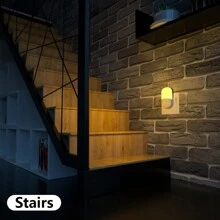 BABYLIYA Veilleuse LED avec capteur de crépuscule à l'aube/capteur de mouvement, 3 niveaux de luminosité, blanc chaud, petite veilleuse en ABS pour l'entrée, la chambre, le couloir, le couloir, l'éclairage nocturne de la salle de bain