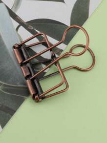 1 个复古多色回形针，适用于桌面文件整理、返校、学校用品 - 銅色 - 查看 1