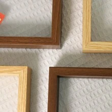 1pc Wood Double-Sided Transparent Photo Frame Stand, Light Wood Color And Dark Wood Color, Thick High-Definition Acrylic Transparent Panel, Suitable For Storing Photos, Plant Specimens, New Desktop Decor Photo Frame Gifts Birthday Graduation - Light Wood Color - View 7