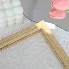 1pc Wood Double-Sided Transparent Photo Frame Stand, Light Wood Color And Dark Wood Color, Thick High-Definition Acrylic Transparent Panel, Suitable For Storing Photos, Plant Specimens, New Desktop Decor Photo Frame Gifts Birthday Graduation - Light Wood Color - View 6