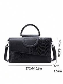 Wzór jest wycinany losowo z tkaniny 1 sztuka PU Wzór krokodyla Damska torba typu crossbody, damska torebka, torba na ramię, kopertówka na imprezę, torebka, portfel, kopertówka, odpowiednia na kolację, imprezę, imprezę, wypoczynek, zakupy
