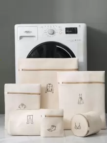 1pc/6pcs Set Fine Mesh Laundry Bags For Delicates, Bras, Underwear And Lingerie – Thick, Snag-Free Net Wash Bags With Reinforced Seams, Gentle Zipper Closure, Protects Garments In Machine Washes, Color-, Airflow Mesh For Quick Dry, Ideal Laundry Room Organizer For Delicate Fabrics, Hosiery, Activewear, Travel, And Wardrobe Refresh, Effortless Care, Space-Saving Design, Suitable For Front-Load And Top-Load Machines, Keeps Shapes, Laces, And Elasticity Intact, Prevents Pilling, Reduces Snagging And Laundry Waste, Ideal Everyday Wardrobe Shield - Multicolor - View 10