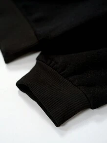 minizone 2pcs/Set Boys Christmas Sweatshirts, Casual Plush Lining Round Neck Tops - Multicolor - View 8