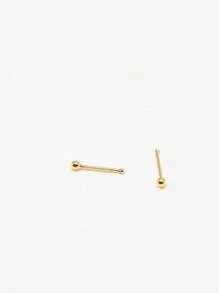 6 Stücke 925 Sterling Silber 1,5mm Kugel Nasenstecker, Silber Nasenpiercingschmuck