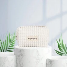 1 túi đựng đồ trang điểm hình chữ nhật, túi đựng đồ du lịch di động, dung tích lớn, hộp đựng bút chì đa năng cho học sinh - Nhiều màu - Xem 9