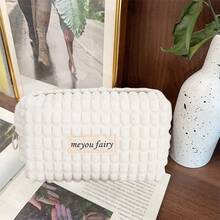 1 túi đựng đồ trang điểm hình chữ nhật, túi đựng đồ du lịch di động, dung tích lớn, hộp đựng bút chì đa năng cho học sinh - Nhiều màu - Xem 3