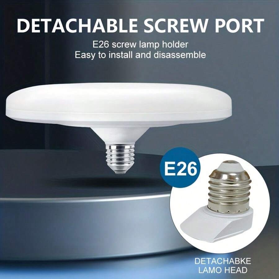 UFO LED Light Bulb, Innovative Removable Lamp Cap Design,18W, 24W, 36W