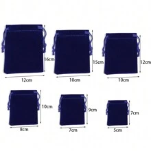 5pcs/10pcs Pack Drawstring Velvet Bags, Earphones, Power Bank, Jewelry Accessories, Jewelry & Cosmetics Packaging Velvet Pouches
