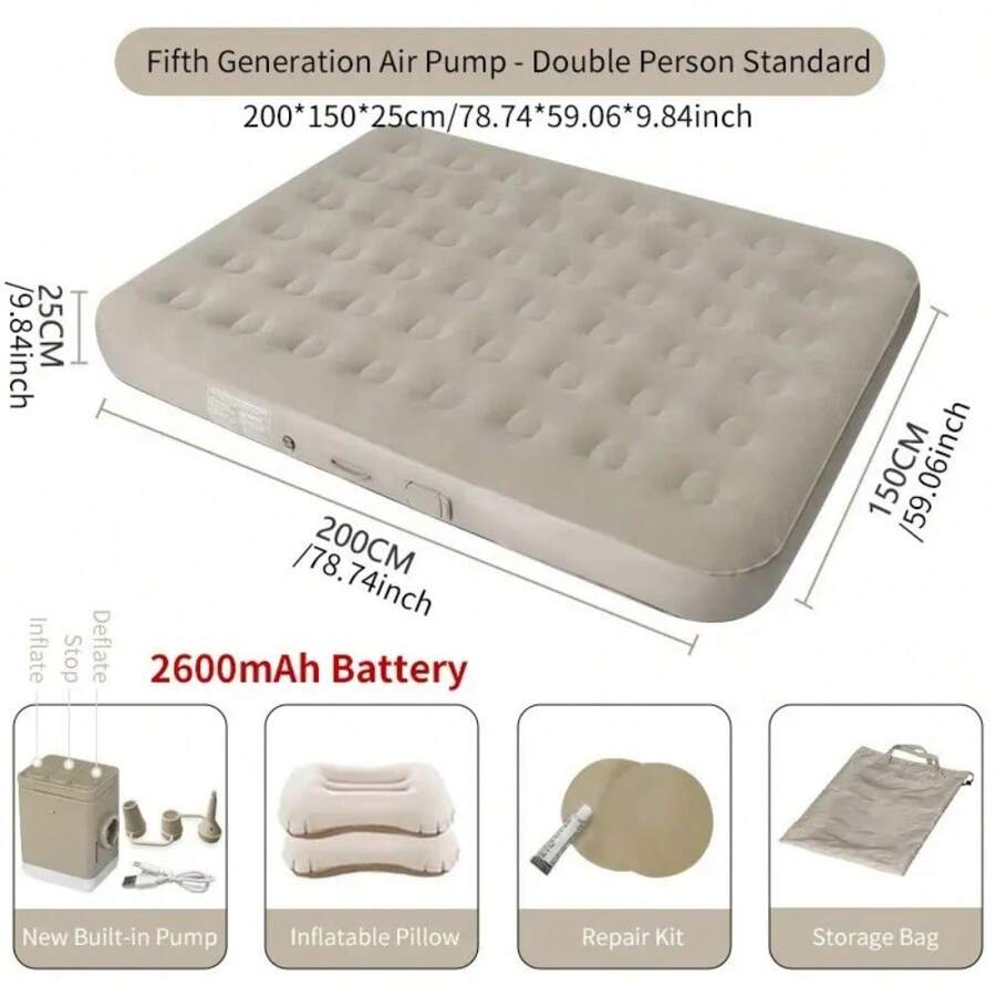 Interior Air Mattress Glamping Mats PVC Inflatable Sleeping Mattress