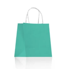 Extra Small Colorful Paper Bag - 16x16x7 - Kit 10 - 薄荷藍 - 查看 1