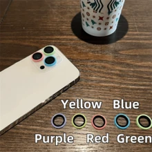 3 miếng phim bảo vệ ống kính máy ảnh điện thoại với màu sắc trẻ trung, bao phủ toàn diện 360° tương thích với dòng iPhone 16/15/14/13/12/11 - 3 màu ngẫu nhiên - Xem 6