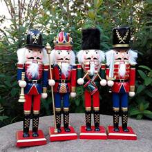 Wooden Nutcracker Ornaments Decoration Figures Puppet Home Decor (12 Inch) (Set) Gifts
