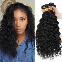 BINF 1Piece Natural Wave Hair Bundles 100% Brazilian Virgin Human Hair Bundles Natural Color Sew In Hair Extensions For Women Thick End 8-30Inch Bundle - Natural Black - View 9
