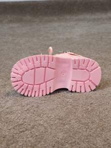 Botas de estilo británico para bebés/niños pequeños, zapatos para niñas bebés, zapatos de invierno, zapatos para caminar de niños, calzado para bebés - Rosa - Ver 9