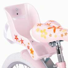 STITCH Unicorn 12/14/16/18 Inch Girls Bike For 2-9 Years Old Kids, Princess Child Bicycle With Stabilisers, Basket, Doll Bike Seat & Streamers, 18" With Kickstand (Pink, Mint Green & Fuchsia) - Pink - View 7