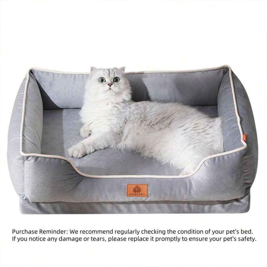 1pc Plush Cat Bed, 4Season Use Cat Bed, Pet Mat, Soft & Cozy Warm Pet
