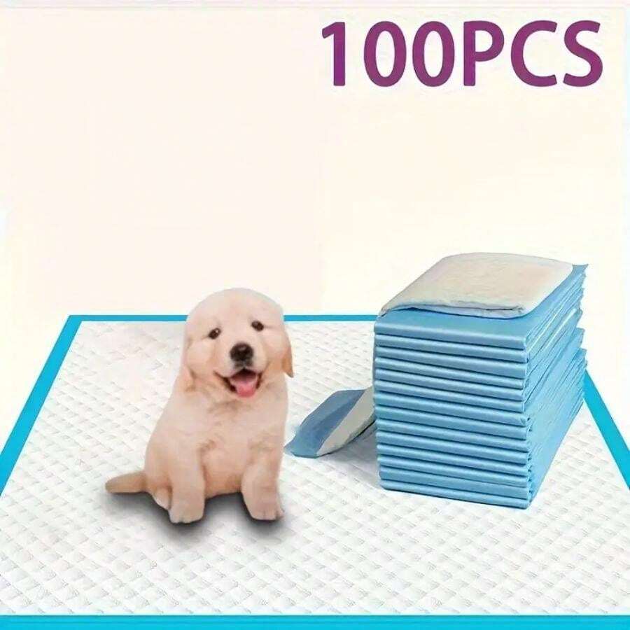 100pcs/Pack Disposable Absorbent Dog Training Pads, Pet Puppy Pee Pads