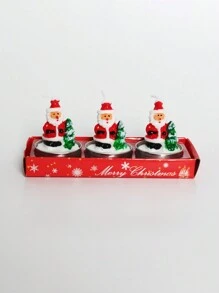 Christmas Candle Set: Carnival Romantic Ornaments Christmas Small Candle Light Gift Gift, Home Holiday Decorations - Smoke-Free, No Batteries Required, Made Of Wax