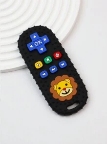 1 Stück Silikon TV-Fernbedienung Kautschukspielzeug, weicher Zahnungshilfe mit Klickknöpfen, bequemer Zahnfleischmassager, geeignet für Babys von 3-6 Monaten