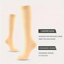 Calcetines de compresión de 20-30 mmHg con cobre - Calcetines de compresión para mujeres con soporte para pantorrillas anchas, compresión gradual para correr y actividades atléticas - Multicolor - Ver 4