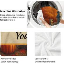 1 件感恩节南瓜装饰柔软毯子，农舍谷仓感恩节南瓜装饰毛绒法兰绒毯子