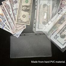 12 Pcs A6 Binder Pockets With No Zippers, Zipless Budget Envelopes For The Cash System, A6 Binder Pouch For 6 Ring Binder, Money Folder Organizer, Clear PVC Savings Challenges Envelopes, 12PCS. Back To School, School Supplies