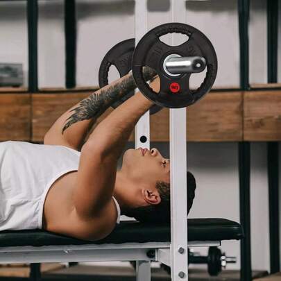 2PCS 5kg Grip Weight Plates Set Lifting Weights Discs Cast Iron Rubber Gym