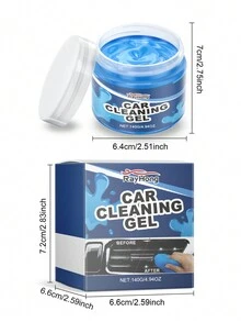 1件装汽车清洁胶内饰清洁软胶车内缝隙出风口清洁泥键盘清洁胶 - 藍色 - 查看 3