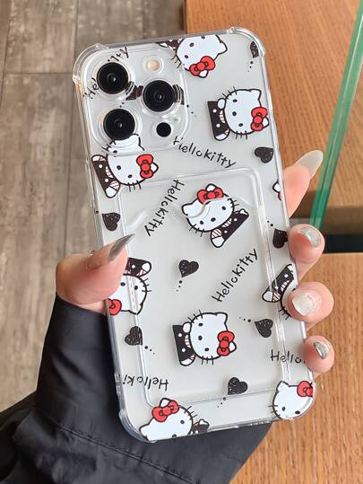 Cute KT Cat Wallet Shockproof IPhone Phone Case