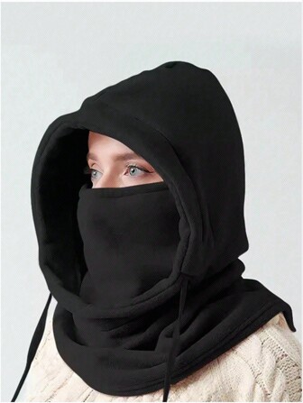 1pc Winter Balaclava Gezichtsmasker, Winddicht, Buitensporten Fietsen Ski Volledig Gezichtsmasker, Warme Fleece Balaclava Muts Voor Mannen En Vrouwen