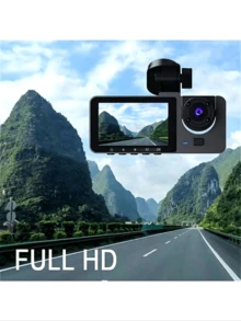 双镜头车载 DVR 行车记录仪，1080P 高清视频录制，双摄像头，2.0 英寸高清显示屏，170° 广角，循环录制，自动覆盖，清晰捕捉车辆的每个细节 - 查看 2