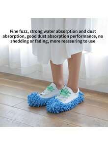 2/10Pcs Mop Slippers For Floor Cleaning Washable Shoes Cover Soft Microfiber Dust Mops Mop Socks Reusable For Women Men Kids Foot Dust Hair Cleaners Sweeping House Office Bathroom Kitchen - Multicolor - View 12