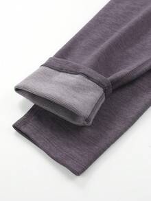 1 套男士保暖内衣、弹力面料底层套装、家居服和睡衣套装，适合秋冬季 - 咖啡棕 - 查看 9